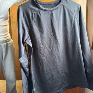 Cuddl Duds Women's Blue/Gray Long Sleeve Top